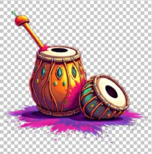 Read more about the article Happy Holi Dhol & Pichkari PNG Download | Free Transparent Festive Images