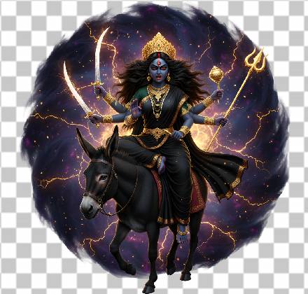 Read more about the article Dark Cosmic Aura 3D Maa Durga Kalaratri Free PNG – Fierce Divine Artwork in 4K