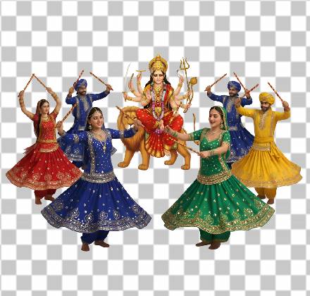 Read more about the article 3D Garba Dance Maa Durga PNG – Stunning Ultra HD 4K Free Download