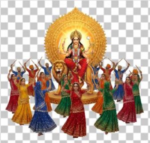 Read more about the article 3D Ultra Realistic Maa Durga Garba PNG – Free 4K Transparent Download