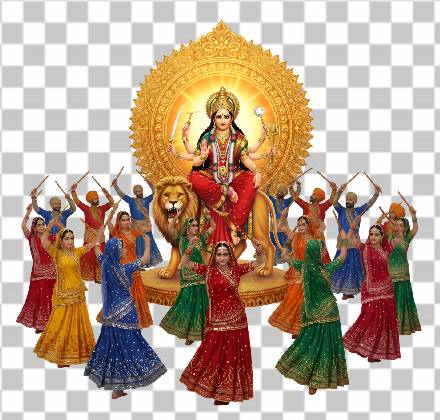 Read more about the article 3D Ultra Realistic Maa Durga Garba PNG – Free 4K Transparent Download
