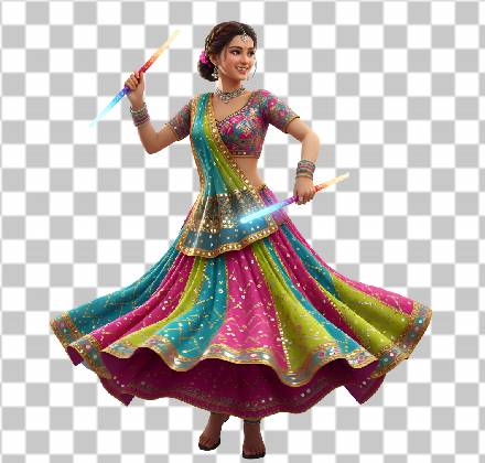 Read more about the article Free Garba PNG Download – Ultra Realistic 3D Garba Dance Girl in Traditional Dress
