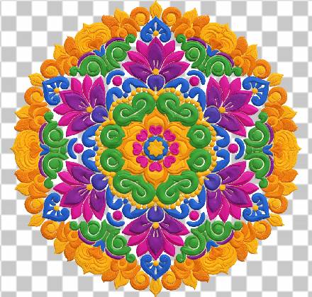 Read more about the article Ultra Detailed 3D Rangoli PNG – Colorful Circular Festive Design Free Download