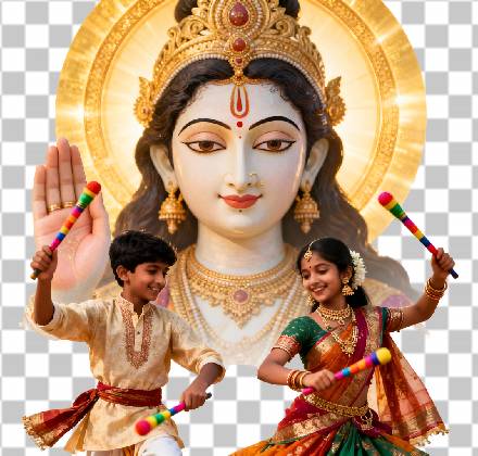 Read more about the article Maa Durga PNG with Garba Dancers – Free 3D Ultra Realistic 4K Download
