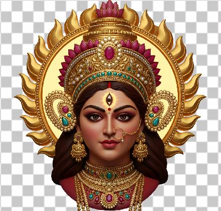 Read more about the article Hindu Goddess Devi Maa Durga PNG Free Download – Stunning Gold Decorations