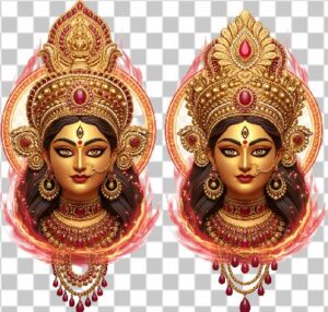 Read more about the article Top 5 Devi Maa Durga Face PNG Free Download – Red & Golden Ornament Decoration