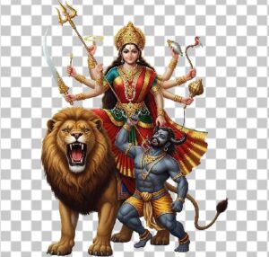 Read more about the article Maa Durga Ji 3D Ultra Realistic PNG Free Download – 8K Lion Battle