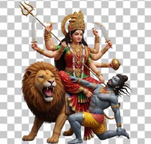 Read more about the article Maa Durga Triumphant Over Mahishasura PNG Free Download – Transparent Clipart