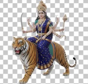 Read more about the article Maa Durga Ji 3D PNG Transparent – Hyper Realistic Render Riding Tiger Under Moonlight | 4K