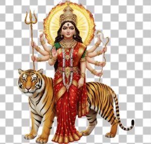 Read more about the article Maa Durga Ji 3D PNG Transparent – Riding Tiger Entering Indian Village | 4K Render