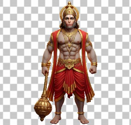 Read more about the article Hanuman Ji 3D PNG Transparent – Standing Tall with Gada | 4K Ultra Realistic Render