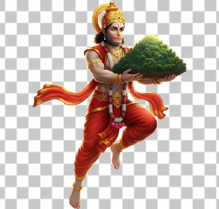 Read more about the article Hanuman Ji 3D PNG Transparent – Flying with Mountain in Hand | 4K Hyper Realistic Render