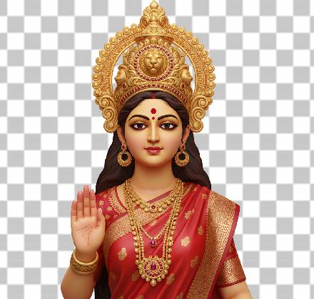 Read more about the article Free Maa Durga Blessing PNG Image Download | Ashirwad Pose Transparent 4K