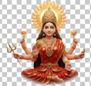 Read more about the article Free Durga Maa Sitting Ashirwad PNG | Divine Blessing Pose 4K Transparent Image