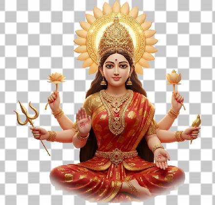 Read more about the article Free Durga Maa Sitting Ashirwad PNG | Divine Blessing Pose 4K Transparent Image