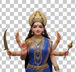 Read more about the article Royal Blue Attire Durga Maa PNG | Divine 4K Transparent Blessing Image