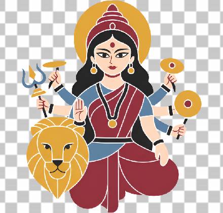 Read more about the article Minimalistic Vector Style Durga Maa PNG – Clean 4K Illustration