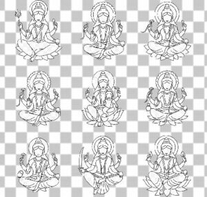 Read more about the article 9 Forms of Navadurga Line-Art Collage Transparent PNG – Minimalist Durga Maa Design