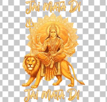 Read more about the article Stunning 3D Photorealistic Durga Maa Quote Overlay Transparent PNG – Jai Mata Di