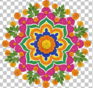 Read more about the article Ultra-Detailed Rangoli PNG Free Download | Colorful Circular Powder Design 4K Transparent