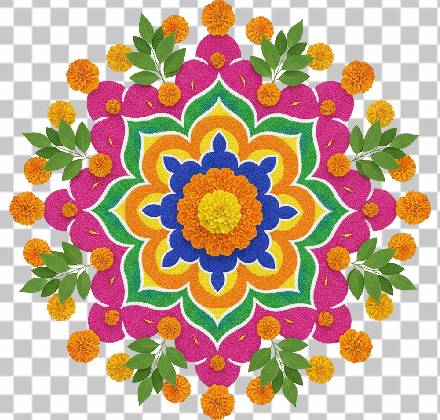Read more about the article Ultra-Detailed Rangoli PNG Free Download | Colorful Circular Powder Design 4K Transparent