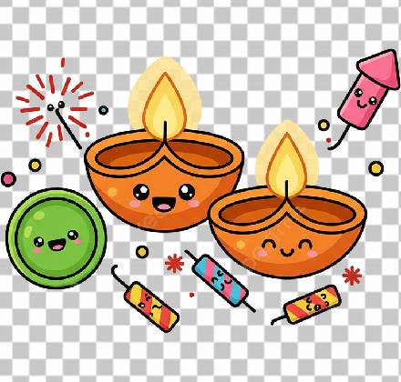 Read more about the article Cute Cartoon Diwali PNG – Diya & Firecracker with Bold Outlines, Vibrant Colors, 4K Transparent Background
