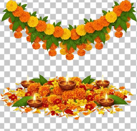 Read more about the article Marigold Flowers Diwali Decoration | Traditional Green Leaf Arrangement