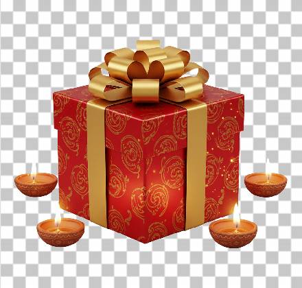 Read more about the article Realistic 3D Festive Gift Box PNG – Golden & Red Ribbon with Diyas | Transparent Background