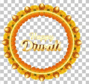 Read more about the article 3D Glowing Diwali Frame PNG – Circular Frame with Diyas & Marigold Garland