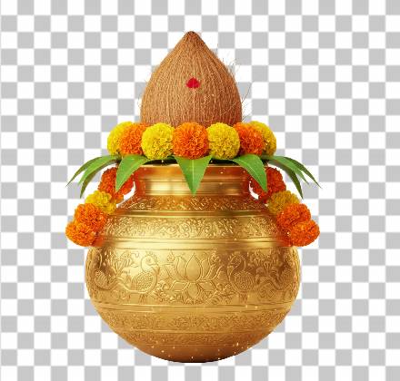 Read more about the article Stunning Photorealistic 3D Golden Kalash PNG – Water, Marigold & Mango Leaves | Transparent Background