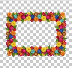 Read more about the article Colorful Flower Petal Border for Diwali PNG | 3D Depth Effect Transparent Free Download