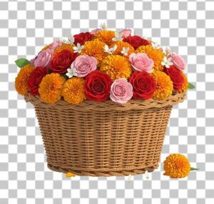 Read more about the article 10 Stunning Elegant Flower Basket PNG – Fresh Marigolds, Roses & Jasmine Transparent Image