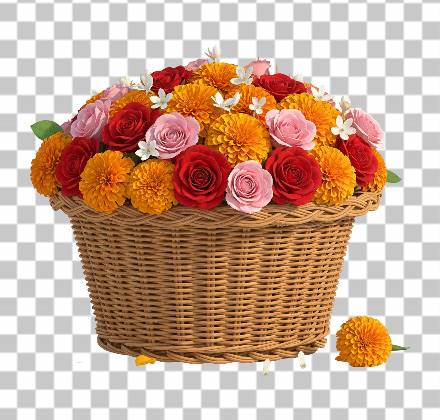Read more about the article 10 Stunning Elegant Flower Basket PNG – Fresh Marigolds, Roses & Jasmine Transparent Image
