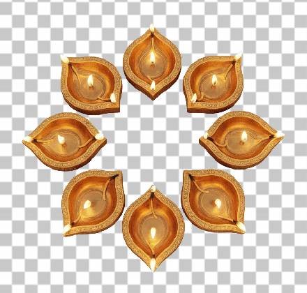 Read more about the article Photorealistic Brass Diyas PNG – Decorative Pattern with Glowing Light Reflections | Free Download