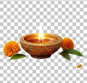 Read more about the article Download 3D Photorealistic Brass Diya PNG – Rangoli with Golden Flame & Marigold Petals