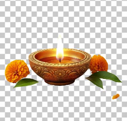 Read more about the article Download 3D Photorealistic Brass Diya PNG – Rangoli with Golden Flame & Marigold Petals