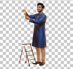Read more about the article Free 3D Realistic Young Indian Man PNG – Kurta with Fairy Lights Transparent Background