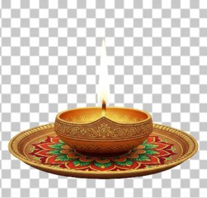 Read more about the article Diwali Diya PNG Free Download | 3D Lotus-Shaped Diya on Rangoli