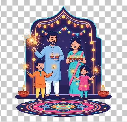 Read more about the article Modern Indian Family Celebrating Diwali PNG – 5 Stunning Free Vector Cliparts for 2025