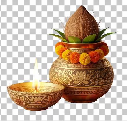 Read more about the article 3D Diya with Kalash PNG Free Download | Ultra-Realistic Diwali Transparent Image