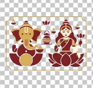 Read more about the article Lakshmi Ganesha PNG Free Download – 2025 Minimal Vector Design for Diwali