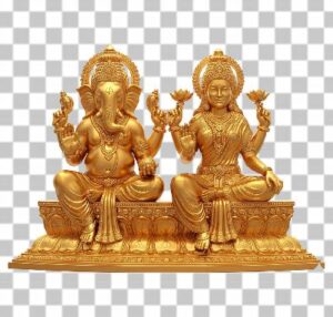 Read more about the article 3D Golden Lakshmi Ganesh PNG Free Download | Transparent Background